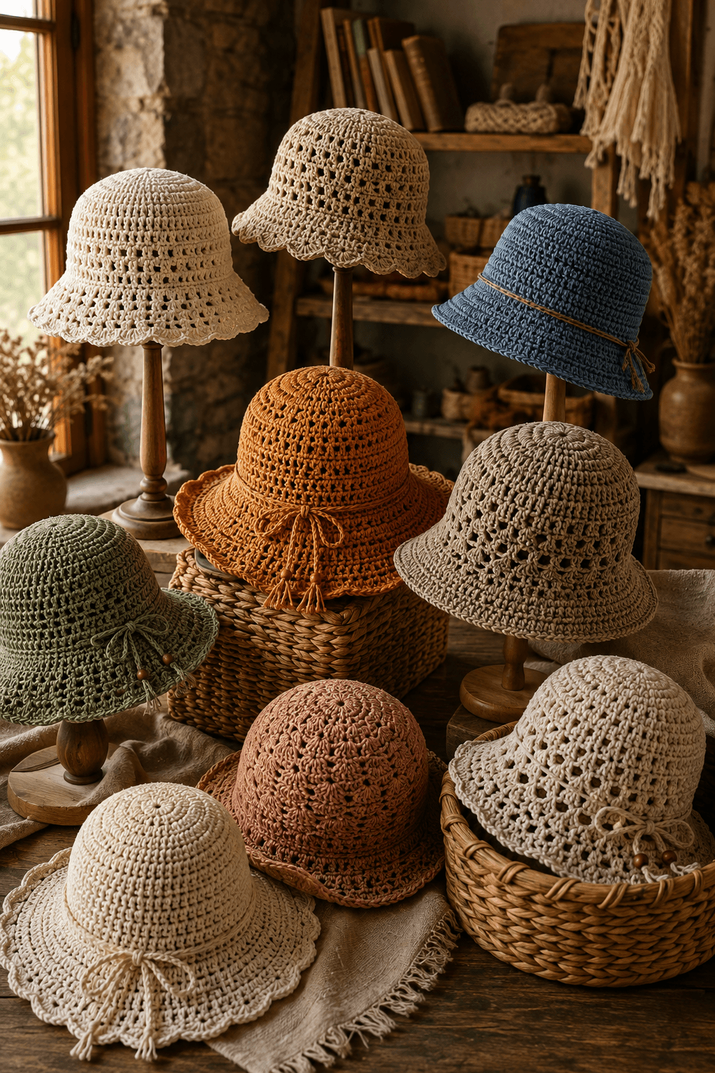 Crochet Cotton Hats